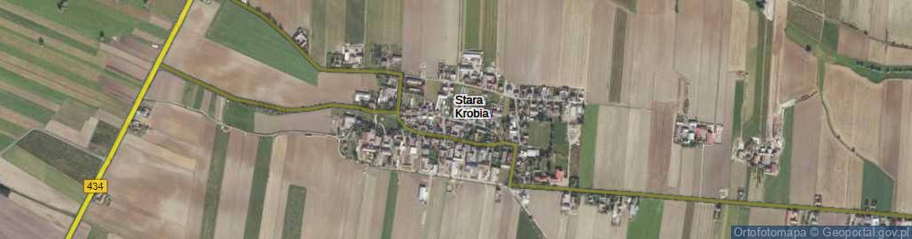 Zdjęcie satelitarne Stara Krobia ul.
